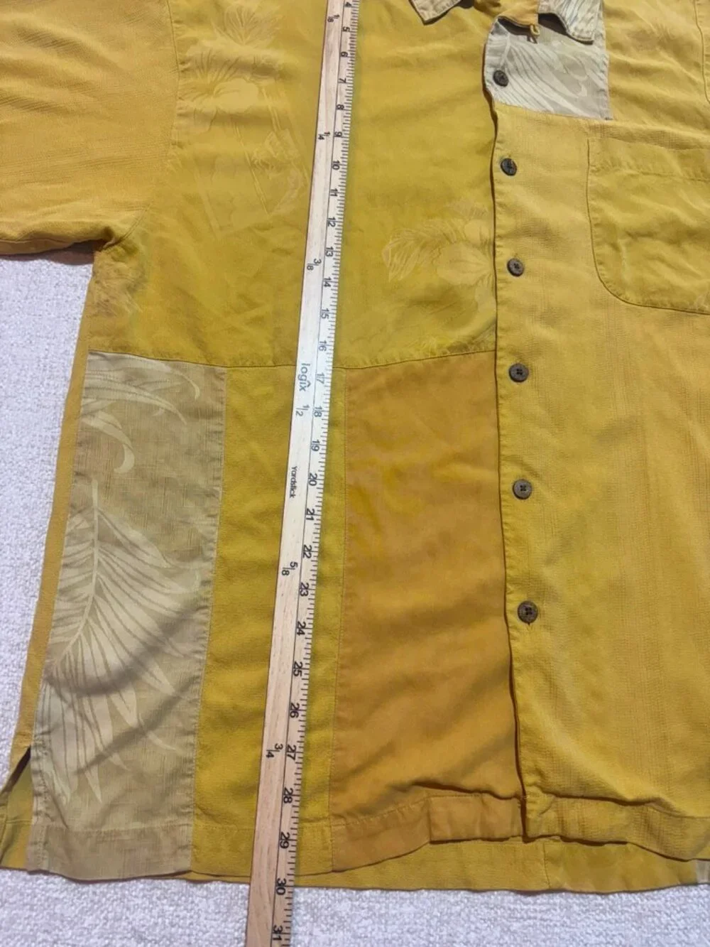 Tommy Bahama 100% Silk Camp Shirt XL Yellow Hawaiian Resort - Picture 4 of 11